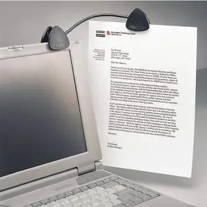 Kensington Copy Holder, Black, 20 Sheet Cap. Black  Plastic  K62081BF
