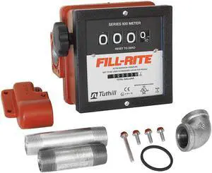 FILL-RITE 901CMK4200 4-Wheel Mechanical Meter,1 FNPT,6-40 gpm