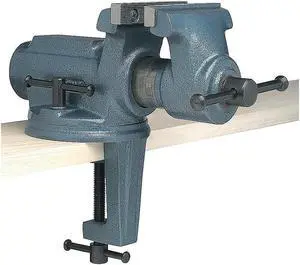 WILTON CBV-100 4" Light Duty Portable Vise with Clamp-on, Swivel Base