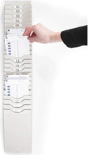PYRAMID 400-X Expanding Time Card Rack,Gray