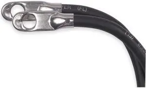 ROAD POWER SS32-4 Battery Cable with Lugs,Black,4AWG,32 In
