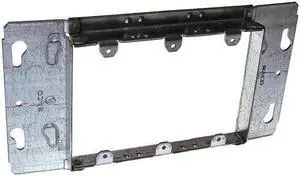 RACO 822 Box Cover, Square Box Type, 3 Gang, Galvanized Steel, Blank Cover Type