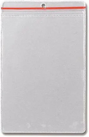 BRADY 81765 Zip Lock Env,6-1/2 x 4-1/2 In,Clear,PK10