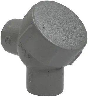 HUBBELL KILLARK Y-3M IMC Elbow, 1 in, Threaded, Iron, Zinc Plated, Gray