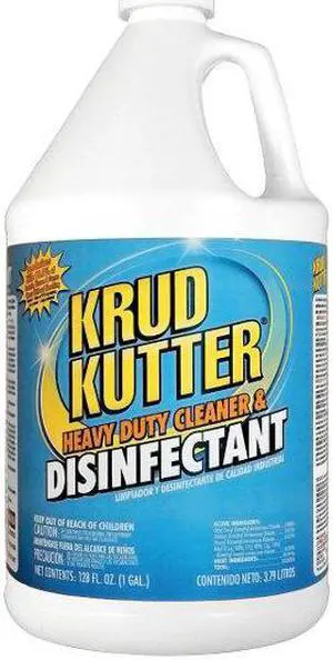KRUD KUTTER DH012 Cleaner and Disinfectant, Bottle, 1 gal, Unscented