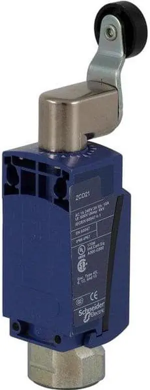 TELEMECANIQUE SENSORS XCKD2118N12 Limit Switch, Roller Lever, Rotary, 1NC/1NO,
