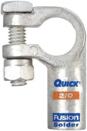 FUSION 426320-525-001N Left Elbow Terminal,2/0 ga,Orng,Neg