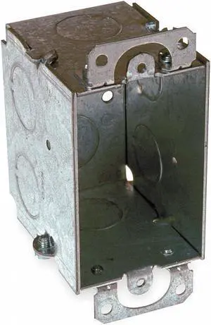 RACO 560 Electrical Box, 14 cu in, Switch Box Type, 1 Gang, Galvanized Zinc,
