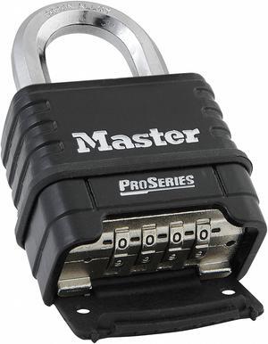 Combination Padlock, Bottom, 4 Dial, Black