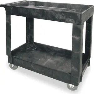 RUBBERMAID FG9T6600BLA Utility Cart 500 lb. Capacity, 34"L x 16"W