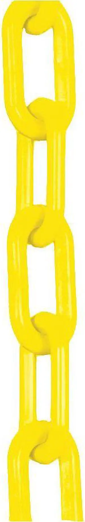 ZORO SELECT 30002-100 Plastic Chain, Yellow, 100 ft Length, Gloss