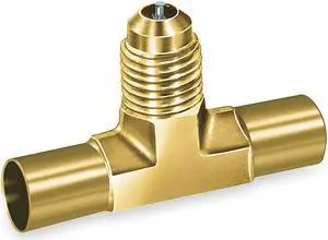 Jb Industries 1/4" Access Valve Tee,  3/8" ODS x 1/2" ODF Connection Size A31236