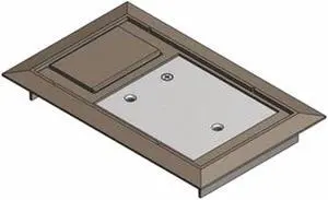 STEEL CITY 664-CST-SW-BRN Box Cover, Floor Box Type, 1 Gang, Polycarbonate