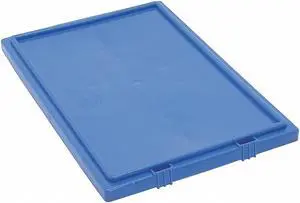 QUANTUM STORAGE SYSTEMS LID201BL Tote BoxLid,12-3/8W x 17-7/8L,Blue