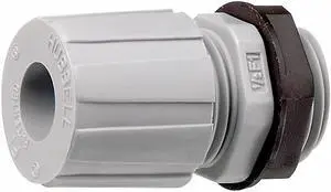 HUBBELL WIRING DEVICE-KELLEMS HJ1002G Liquid Tight Connector,1/4 in.,Gray
