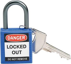 Lockout Padlock,KD,Blue,1-2/5"H BRADY 143156