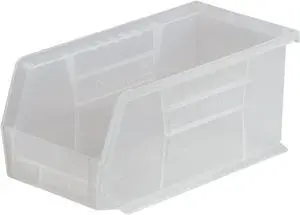 AKRO-MILS 30265SCLAR Hang & Stack Storage Bin, Plastic, Clear, 9 in H, 8 1/4 in
