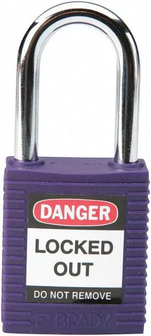 Lockout Padlock,KA,Purple,1-3/4"H,PK6 BRADY 118952