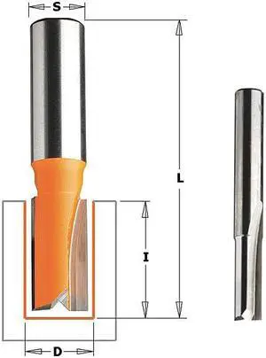 CMT 811.628.11 Straight Router Bit,HW,1/2 in