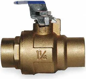 2" Sweat Brass Ball Valve Inline MILWAUKEE VALVE 2" BA-485BMS