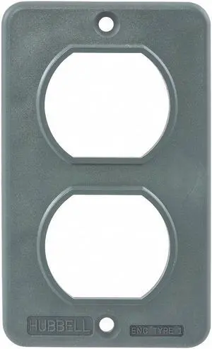 HUBBELL WIRING DEVICE-KELLEMS HBL3051 Electrical Box Cover, Wall Box Type, 1