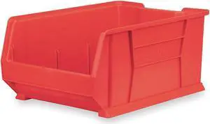 AKRO-MILS 30288RED Storage Bin, Plastic, Red, 11 in H, 16 1/2 in W, 23 7/8 in L