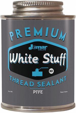 JOMAR VALVE 400-005 Pipe Thread Sealant 32 fl oz, Brush-Top Can, White Stuff,