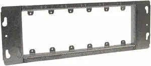 RACO 825 Box Cover, Square Box Type, 6 Gang, Galvanized Steel, Blank Cover Type