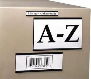 Aigner Index Label Holder,Mag,3x6,Bk/Br,PK25  MC306