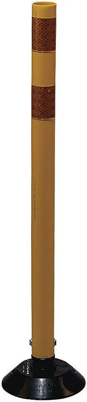 ZORO SELECT 04-36-YYG Delineator Post,Yellow,HDPE,36 In