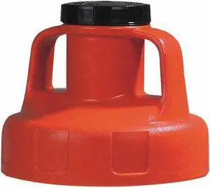 OIL SAFE 100206 Utility Lid,w/2 In Outlet,HDPE,Orange