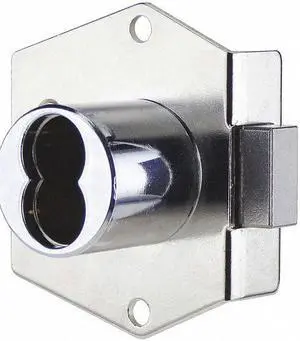 CCL 72724 Interchangeable Core Cabinet Dead Bolt, Brushed Chrome, 1-1/16" For