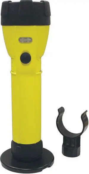 RAILHEAD GEAR KE-FL45 Yellow LED Handheld Flashlight, Alkaline AA/D, 200lm