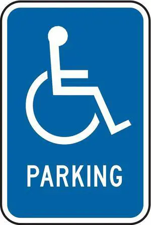 LYLE L-30-12HA ADA Handicapped Parking Sign,18" x 12, L-30-12HA