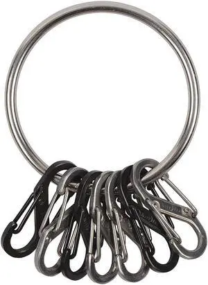 NITE IZE BRG-M1-R3 Key Rack, Black, Large, Silver Texture