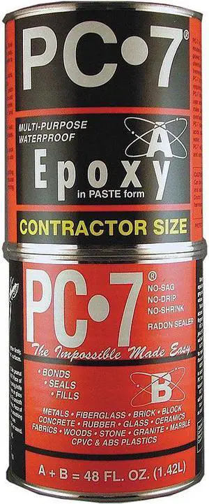 PC PRODUCTS 647776 Epoxy Adhesive, Can, 4 lb, Gray, 1:1 Mix Ratio, Not Rated