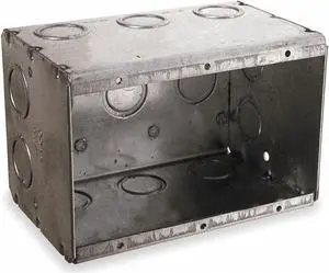 RACO 692 Electrical Box, 47.8 cu in, Masonry Box Type, 3 Gangs, Steel,