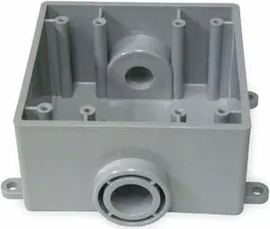 CANTEX 5133371 Weatherproof Electrical Box, 36 cu in, FSC Box Type, 2 Gangs,