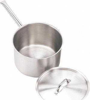 CRESTWARE SSPAN5WC Sauce Pan w/Cover,5 qt,9-1/2 In.,SS