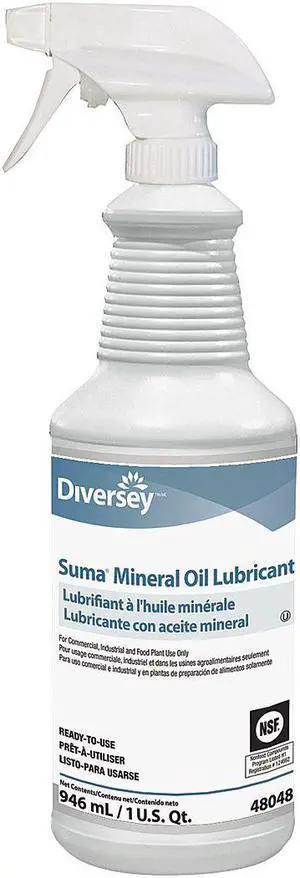 DIVERSEY 48048 Mineral Oil Lubricant, Plastic, 32 Oz., PK6