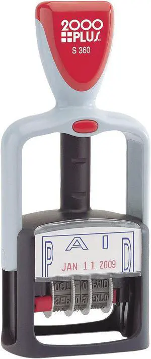 2000PLUS 038862 Message Date Stamp,4 Bands, Paid