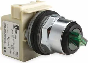 SCHNEIDER ELECTRIC 9001K11J1G Illum Selector Switch,2 Pos,30mm,Green