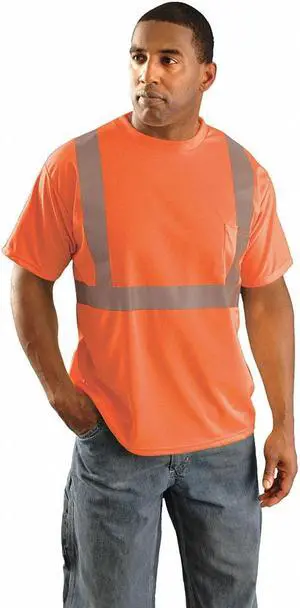 OCCUNOMIX LUX-SSETP2B-O2X T-Shirt,Mens,2XL,Orange