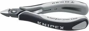 Knipex 79-32-125-ESD ESD Precision Electronics Diagonal Cutters Pointed Head w/ Very Small Bevel - MultiGrip