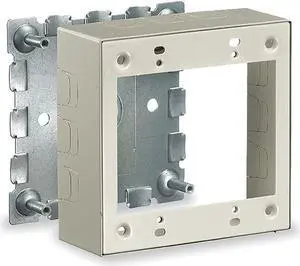 HUBBELL WIRING DEVICE-KELLEMS HBL57482IVA Switch and Receptacle Box,Ivory