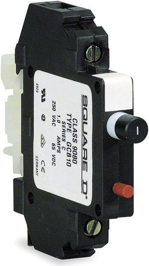 SQUARE D 9080GCB20 Circuit Breaker, 9080GCB Series, 2A, 1 Pole, 250V AC