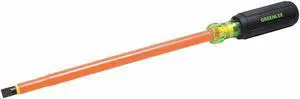 GREENLEE 0153-17-INS Insulated Slotted Screwdriver 3/8 in Round