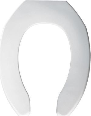 BEMIS 1055SSC 000 Toilet Seat, Without Cover, Plastic, Elongated, White