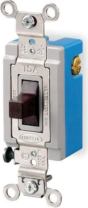 HUBBELL WIRING DEVICE-KELLEMS HBL1556 Wall Switch,120/277V,15A,3-Position