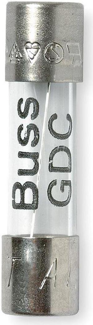EATON BUSSMANN GDC-125MA Glass Fuse, Time-Delay, 125mA, 250V AC, 35A at 250V